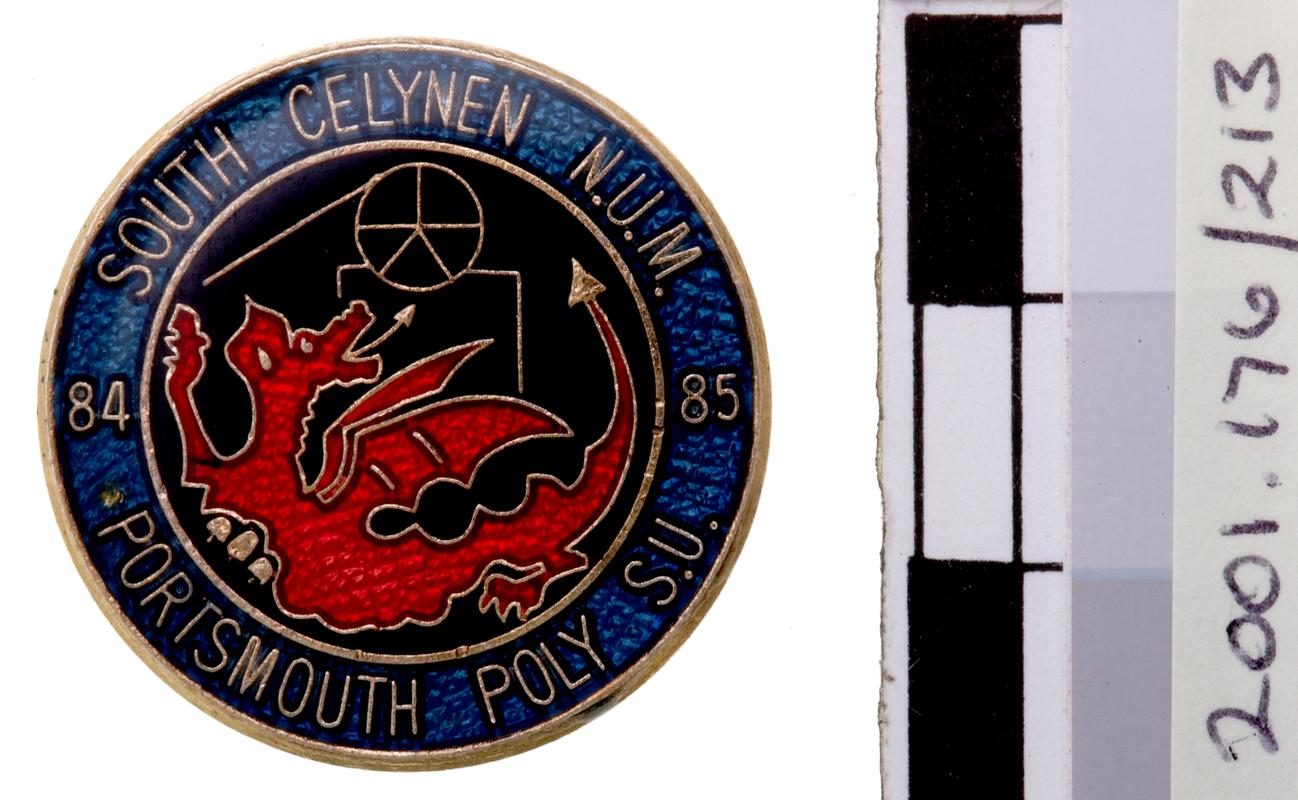 N.U.M South Wales Area badge