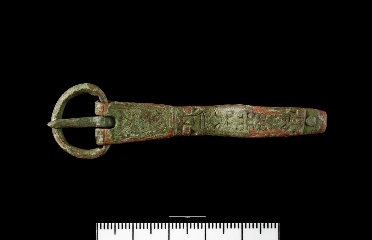 Early medieval copper alloy buckle