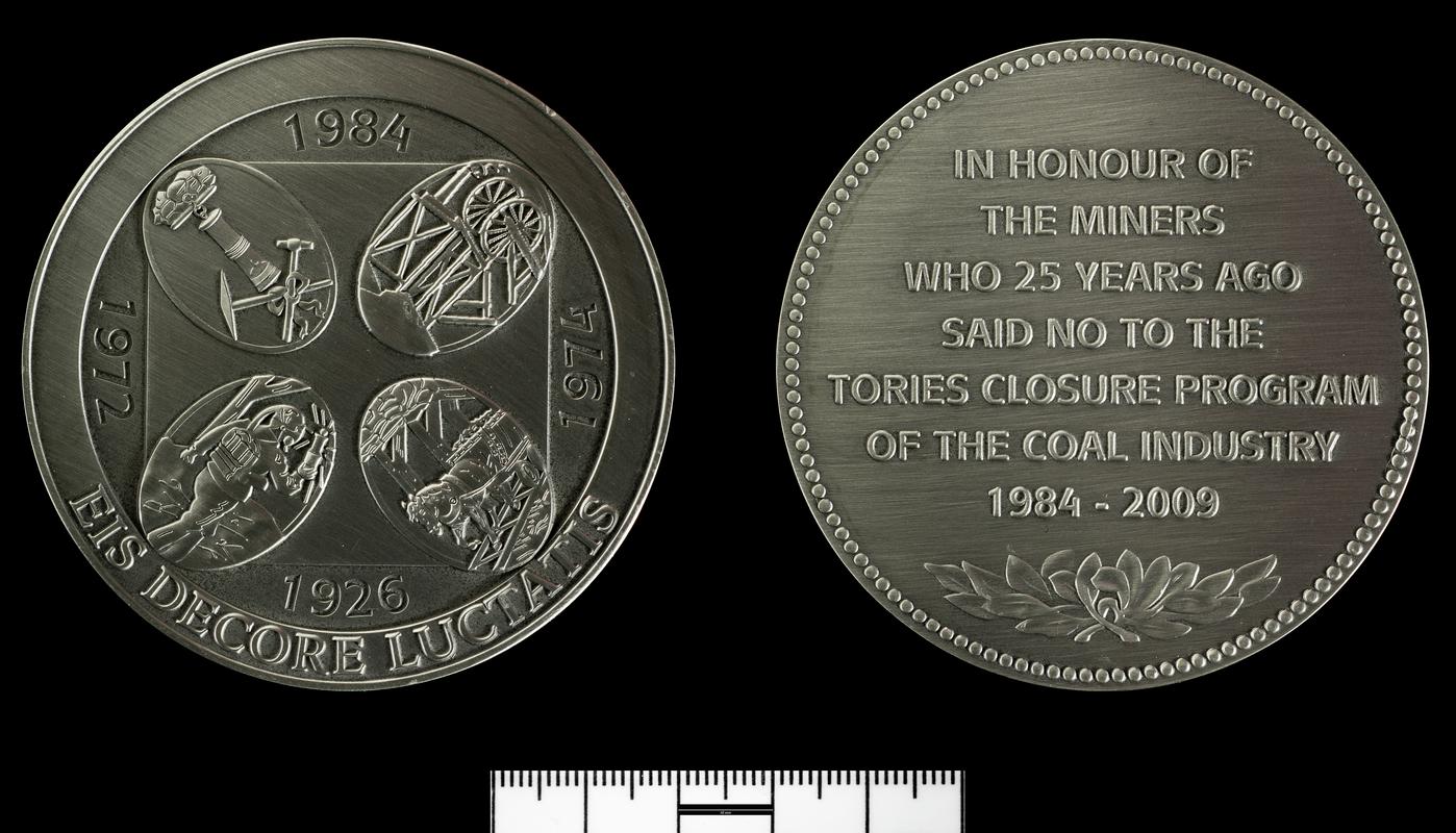Medallion struck to commemorate 25th anniversary of the 1984-85 miners&#039; strike. Limited edition 24 of 124.