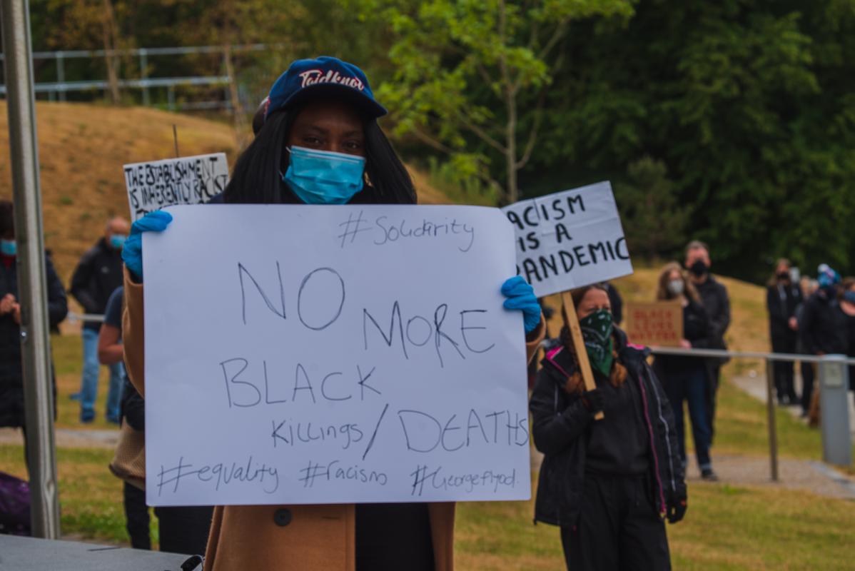 Black Lives Matter demonstration in Bangor, 6 June 2020