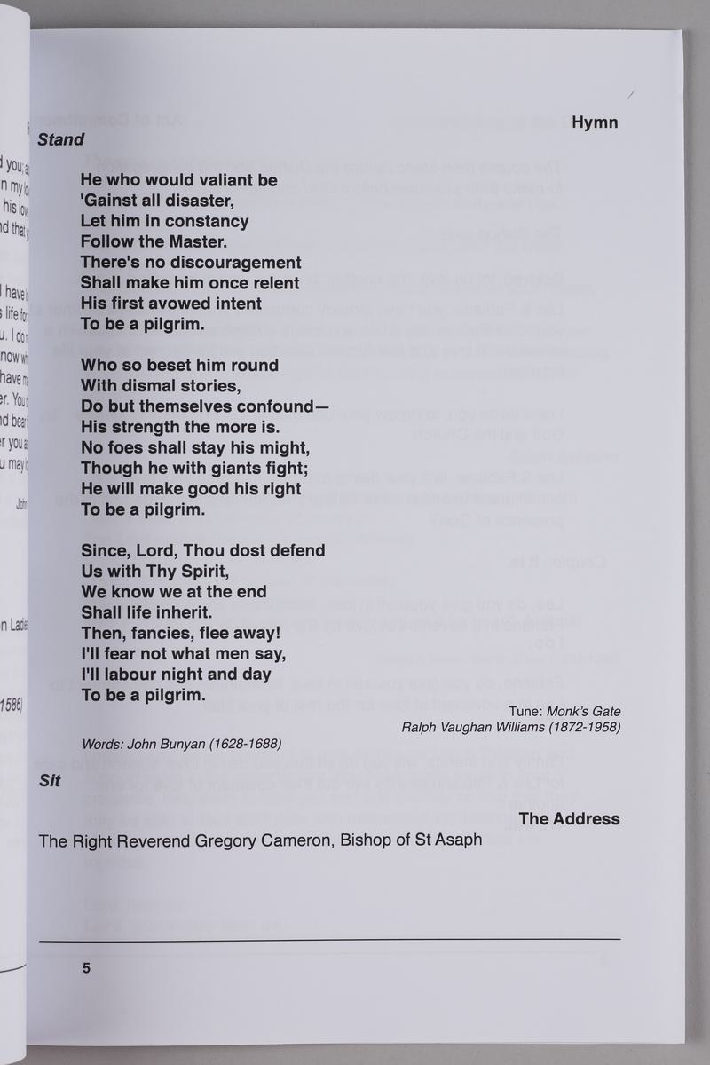 Order of service