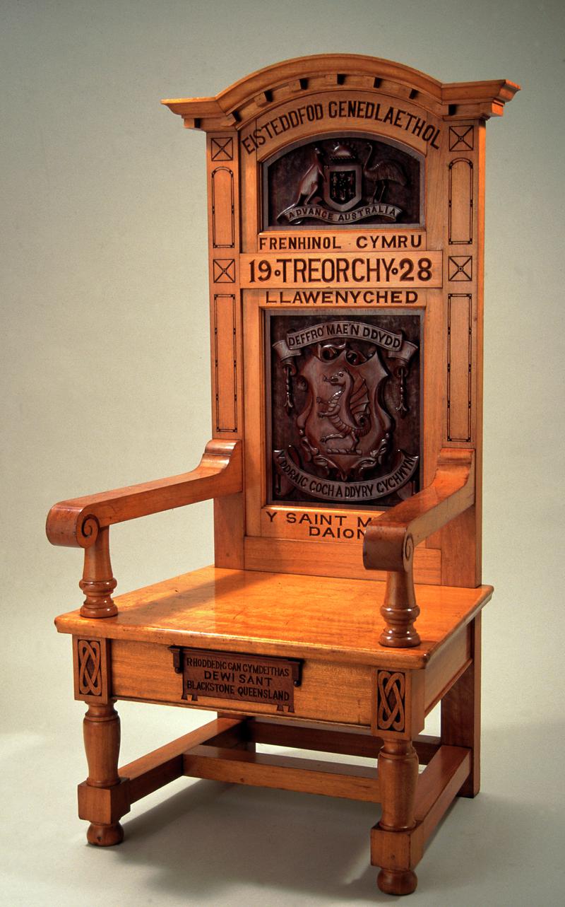 Chair offered for best arrival at the National Eisteddfod, Treorchy, 1928