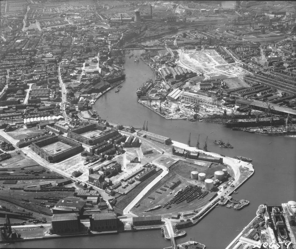 Sunderland, River Wear Commissioner&#039;s Dock Estate and Deep Water Quay and J.L. Thompson&#039;s Shipyard