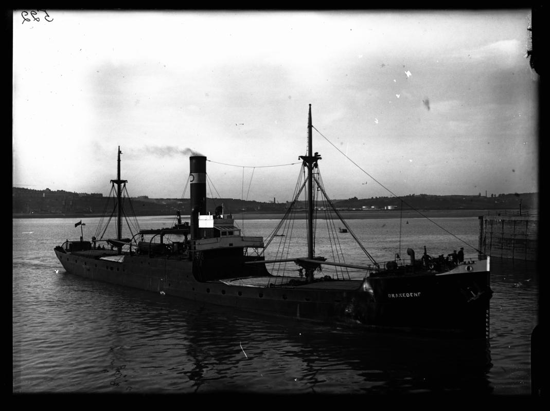 S.S. DRAKEDENE, glass negative