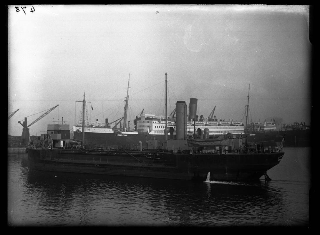 1/4 Port Stern view of S.S. BIRCHOL, Cardiff Docks c.1936
