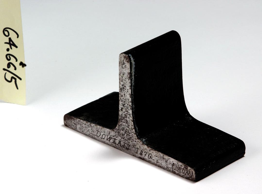 Rail section rolled at Dowlais Works 1868-70