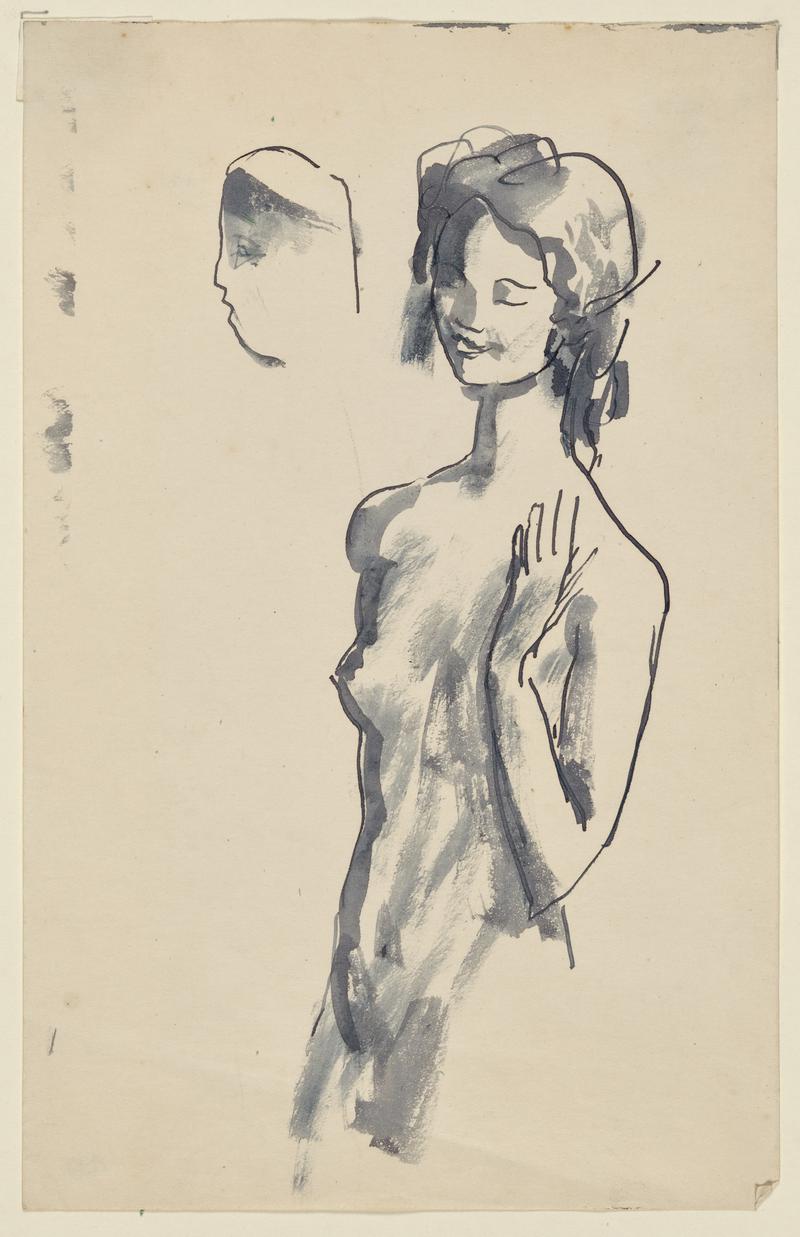 Studies of a Standing Girl and a Head