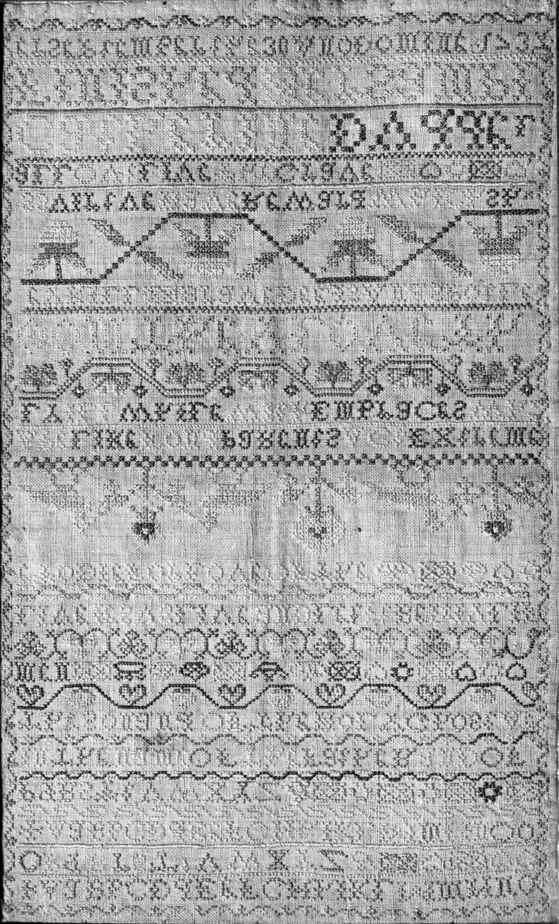 Early 18th c. (1710) English sampler