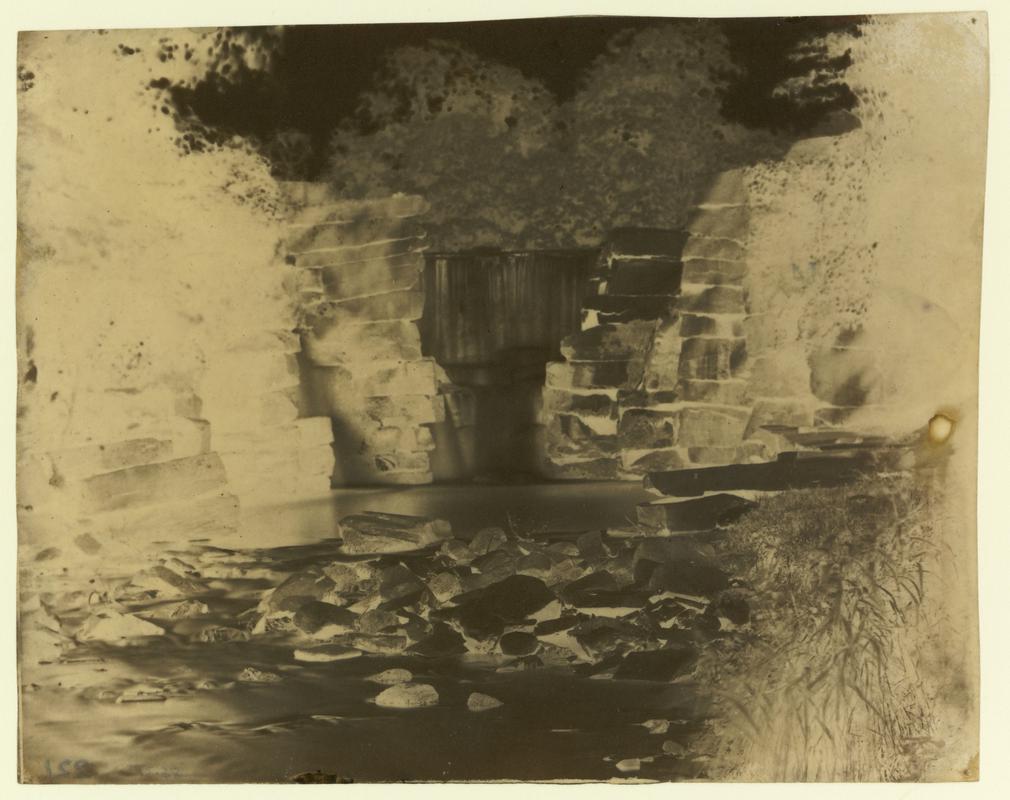 Penllergare, waterfall, paper negative