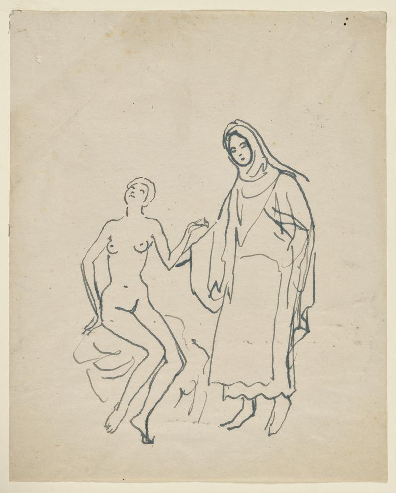 Two Women, One Seated