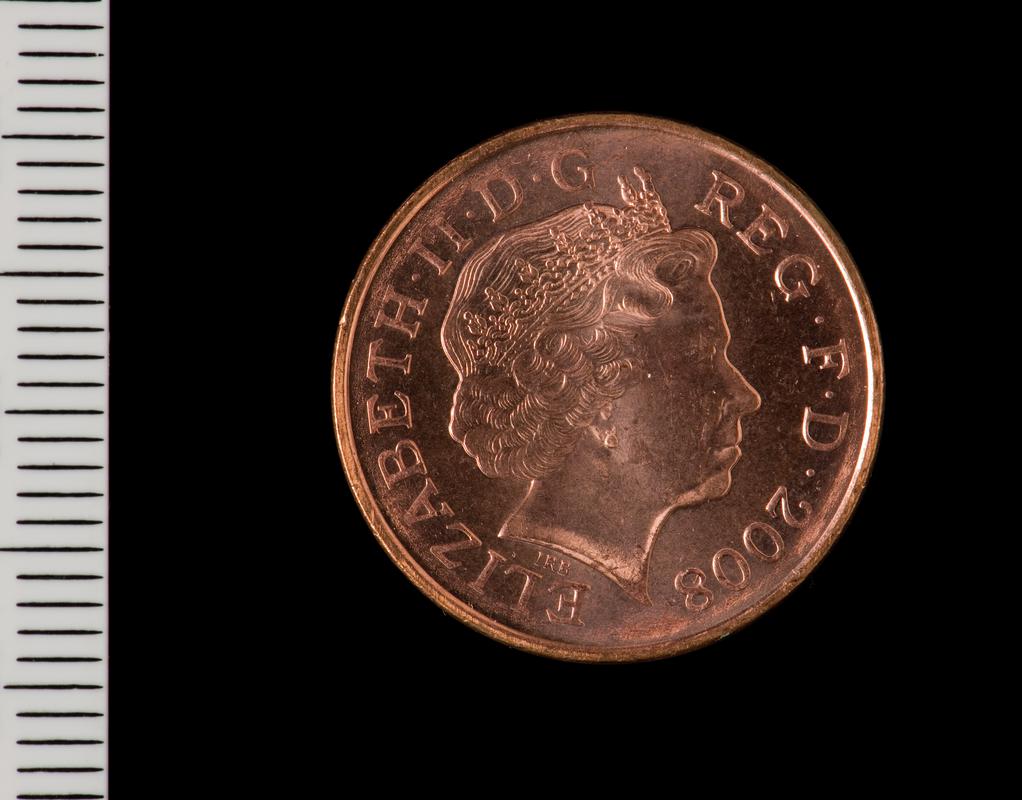 UK 1p coin 2008