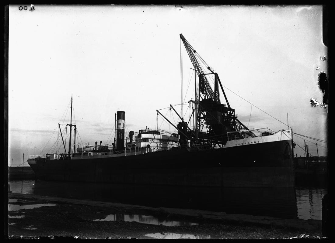 3/4 starboard bow view of S.S. SCORESBY, c.1936.