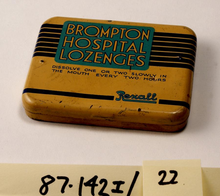 Brompton Hospital lozenges tin