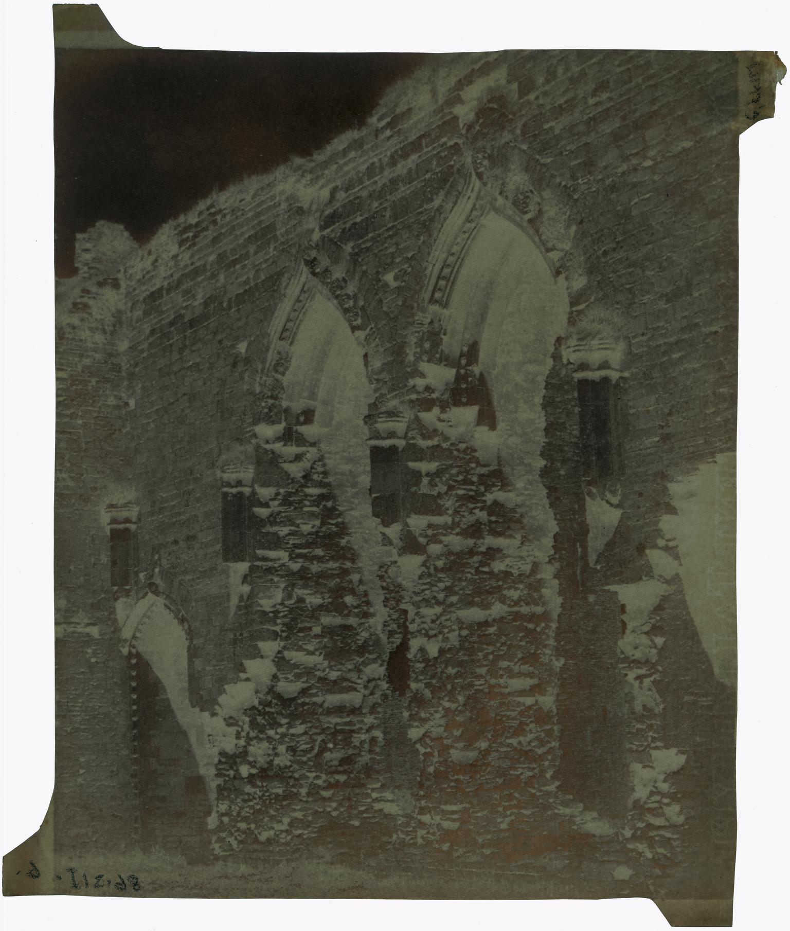 Caerphilly Castle, paper negative