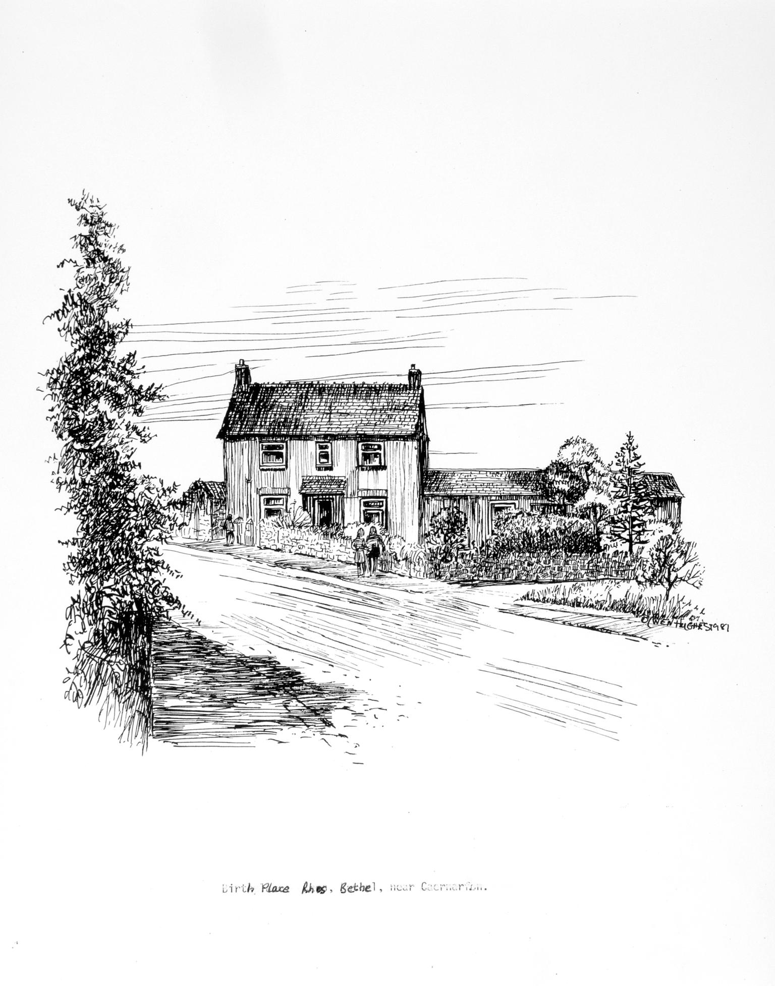 Rhos, Bethel, Near Caernarfon (print)