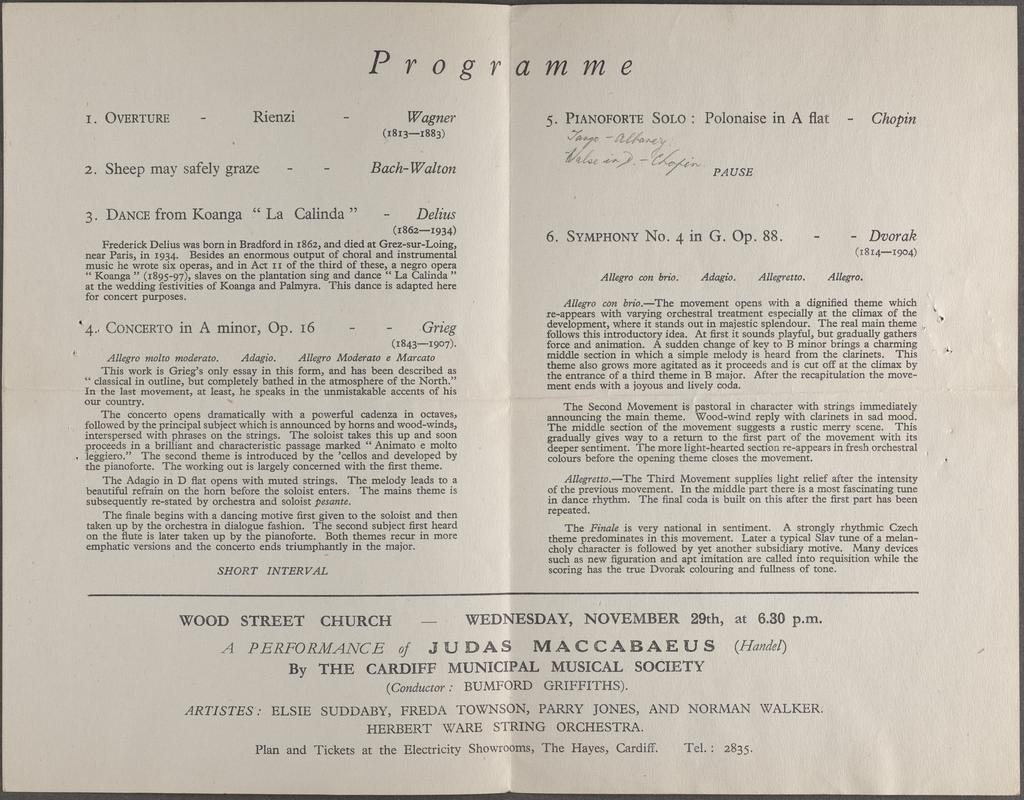 Programme, concert