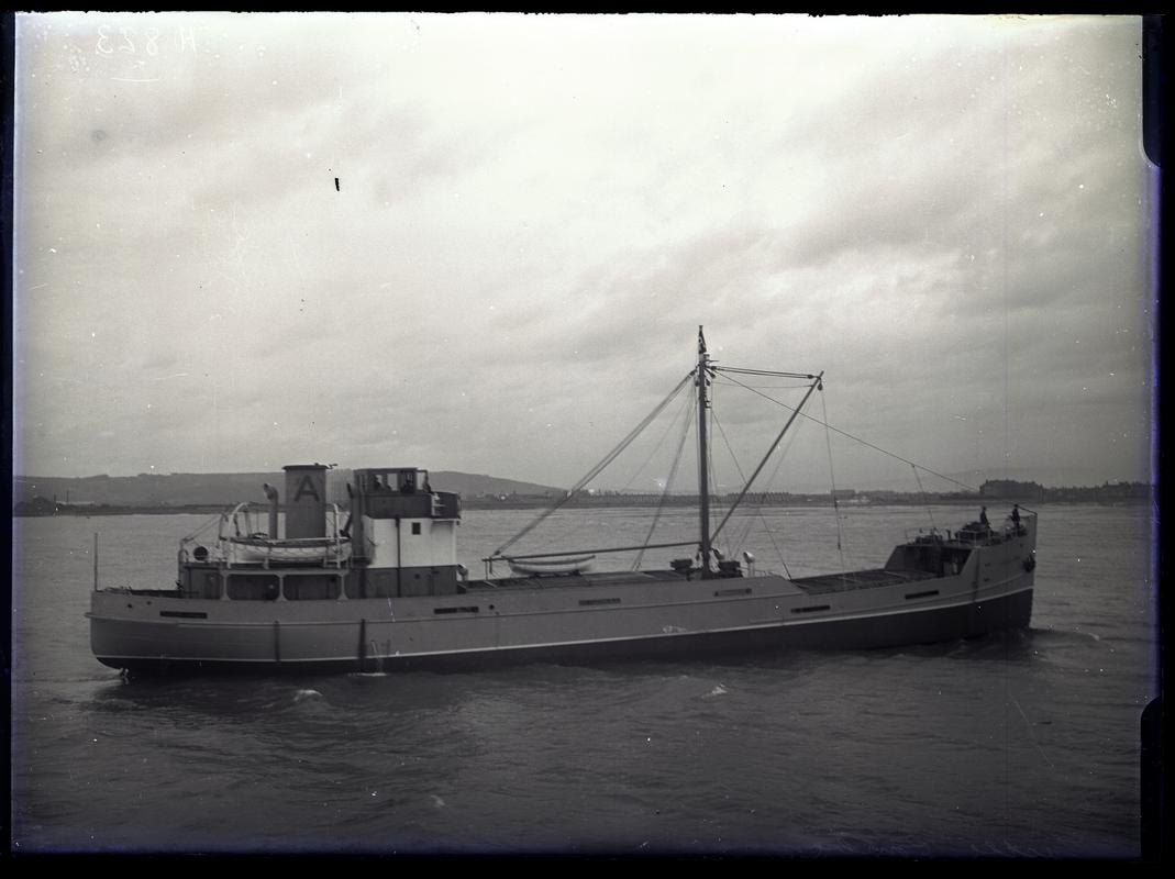 Starboard Broadside view of M.V. CASTLE COMBE, c.1936.