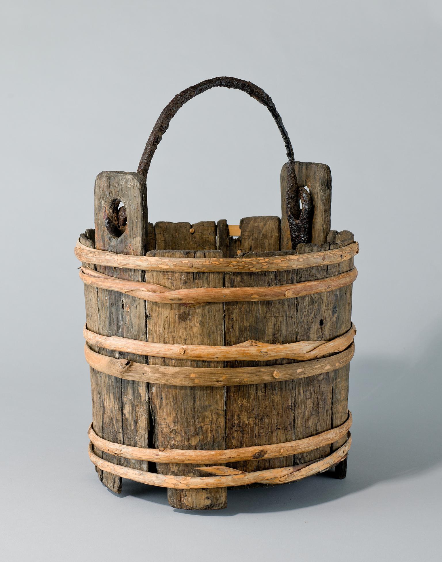 Medieval wooden bucket