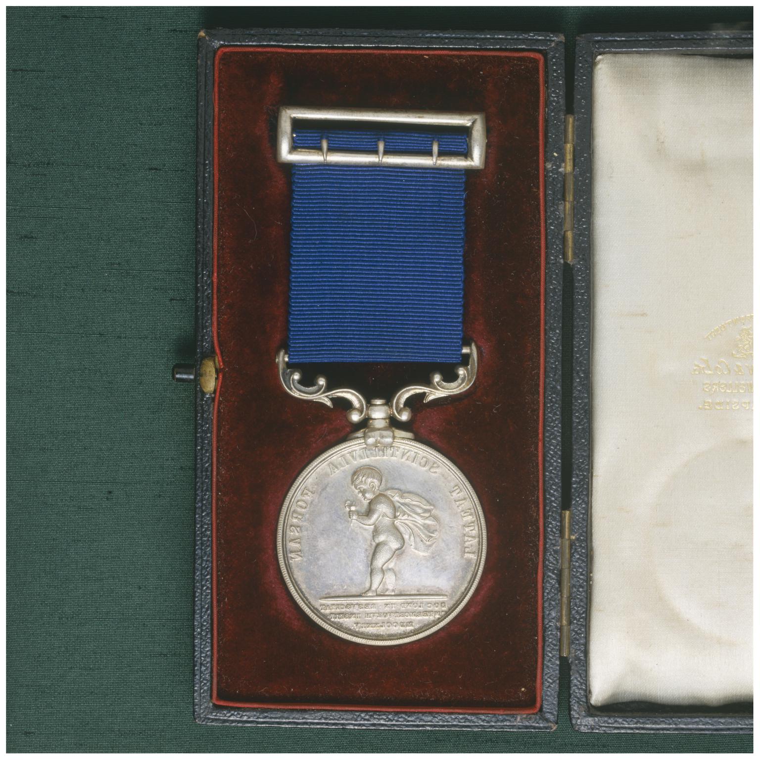 Royal Humane Soc. medal presented to R. Williams