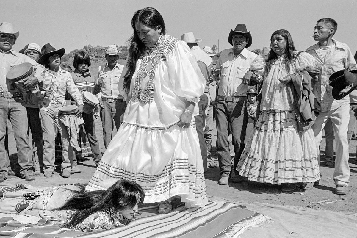 USA. ARIZONA. Apache.  Puberty ceremony for Apache girls. Apache Sunrise Dance. 1980.