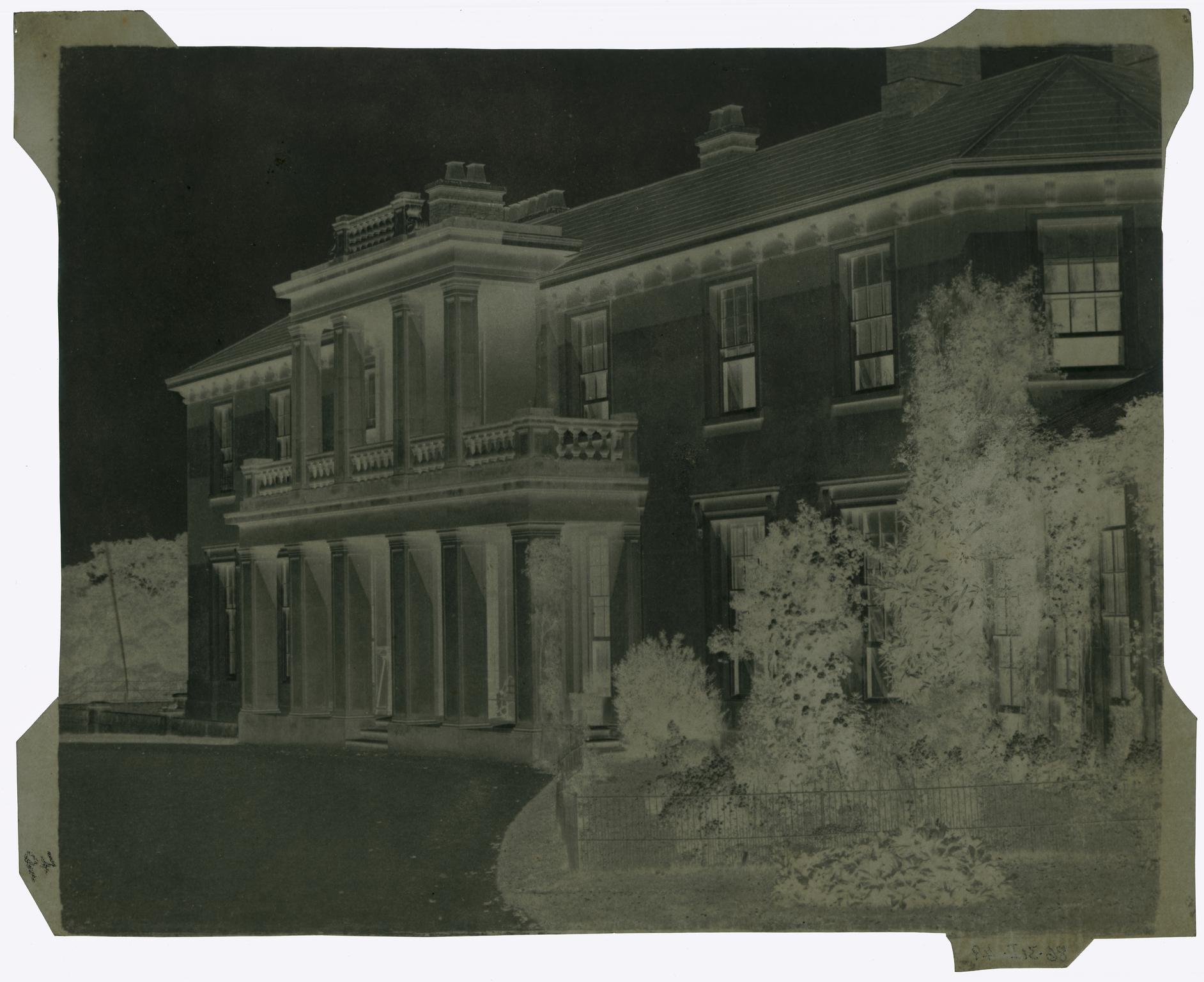 Penllergare House, paper negative