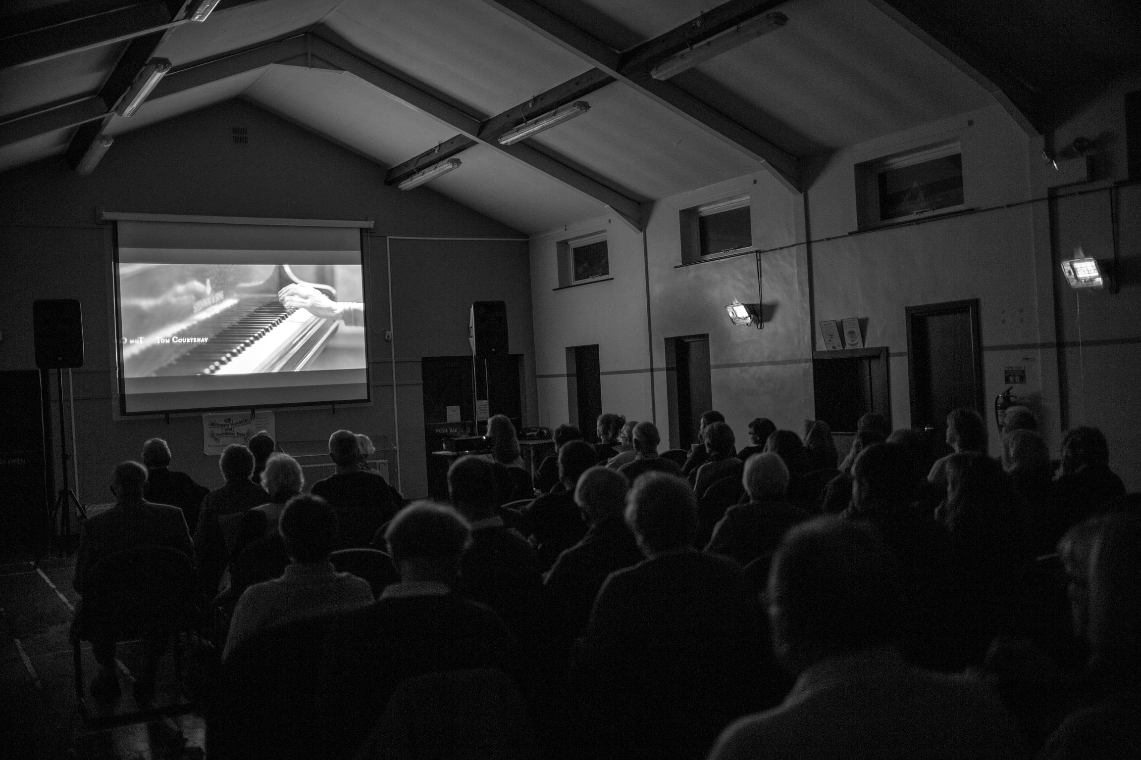 Tintern film night in Village Hall, Quartet. Tintern, Wales