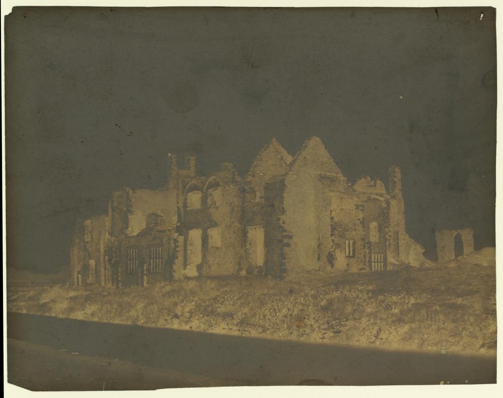 Wax paper calotype negative. Neath Abbey (1855-1860)