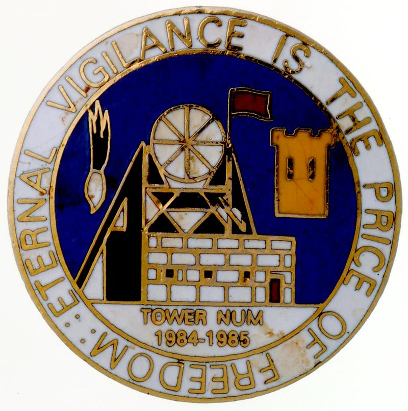 N.U.M Tower 1984-1985 badge