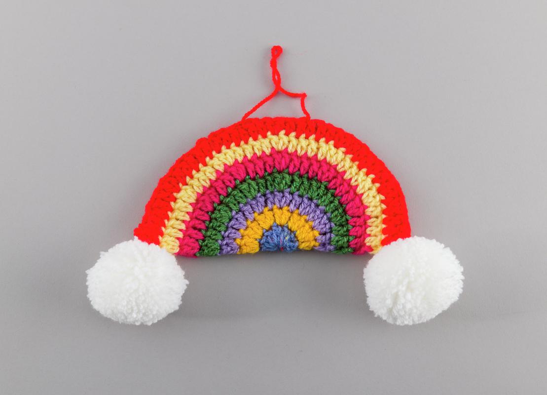 Crocheted rainbow.