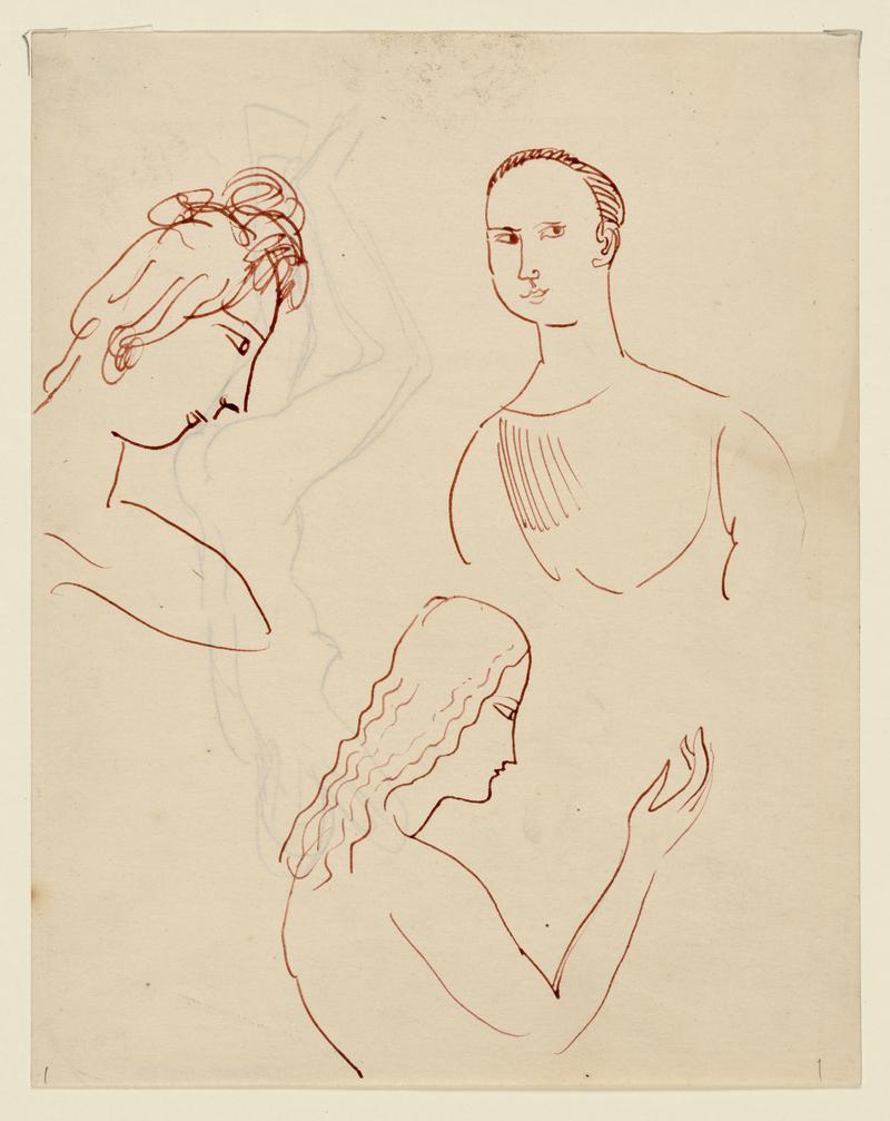 Studies of Two Women and a Man