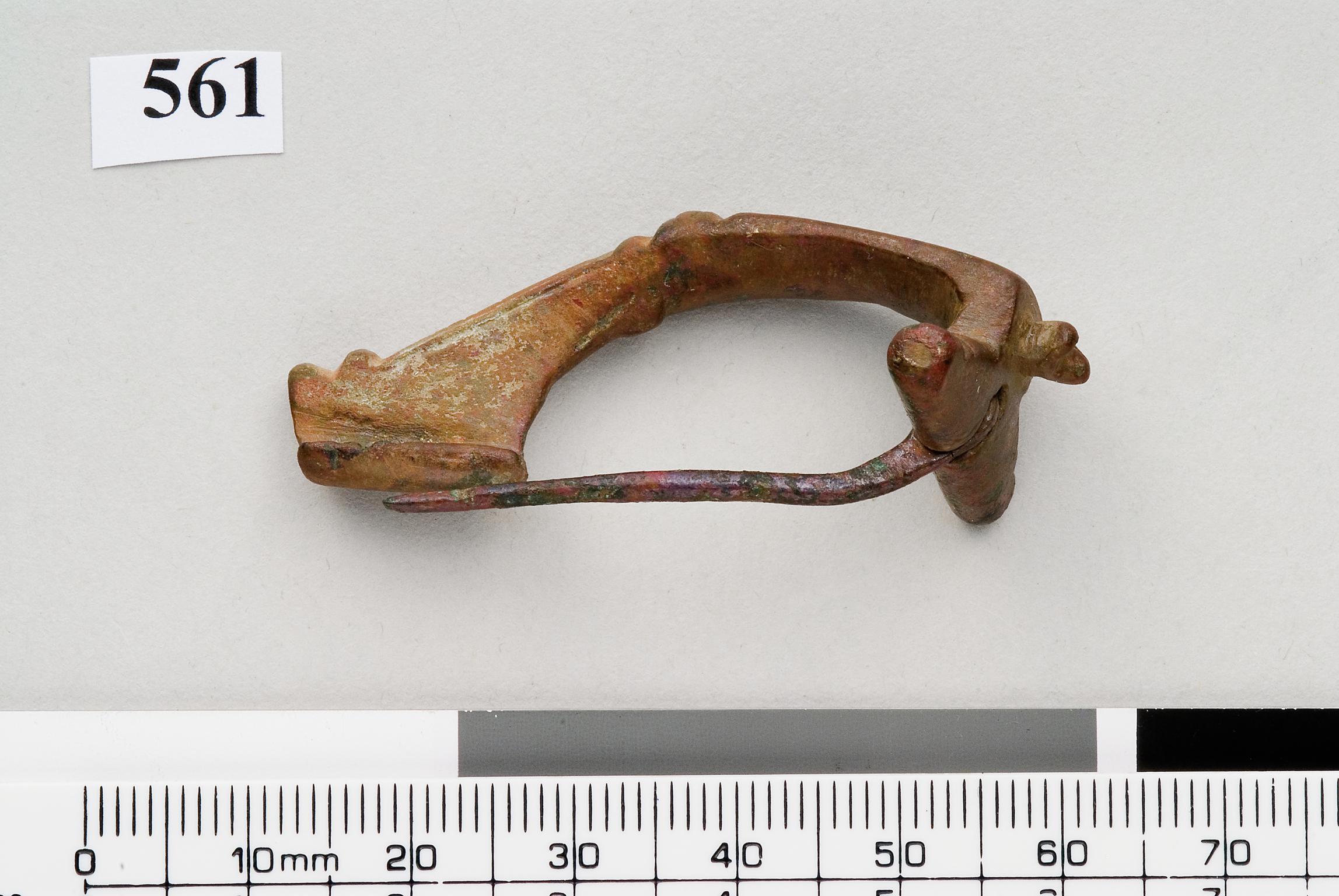 Roman copper alloy T shaped brooch