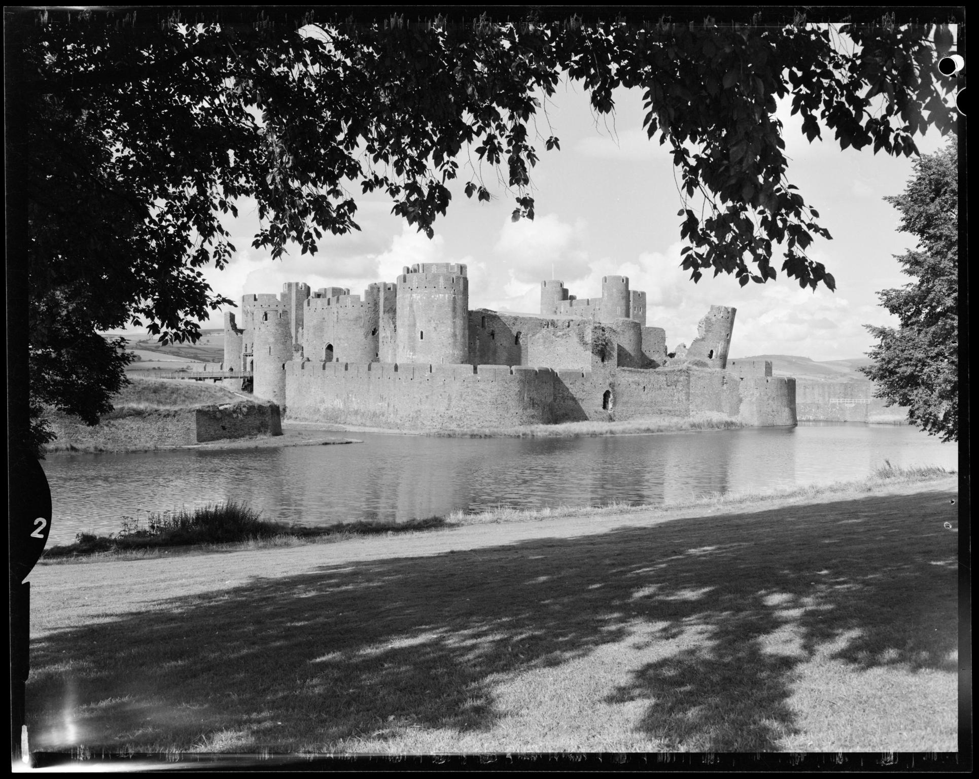 Caerphilly Castle, film negative