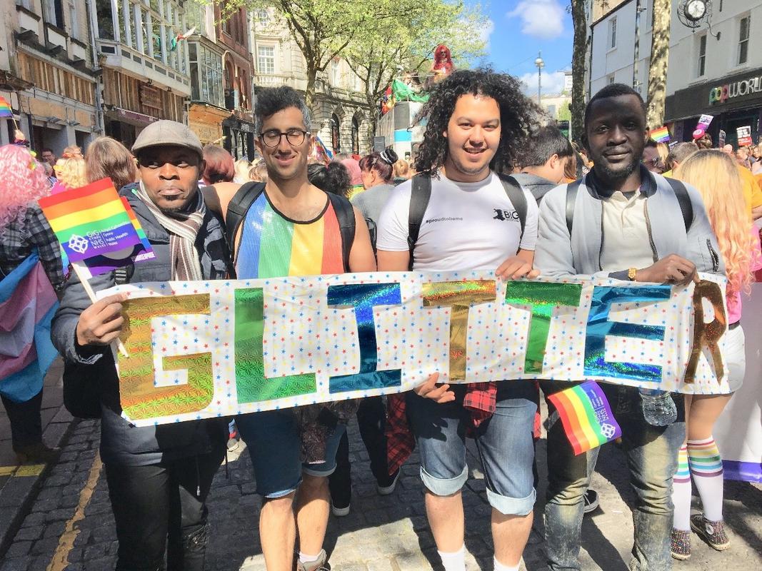 Glitter Cymru at Swansea Pride, 2019.