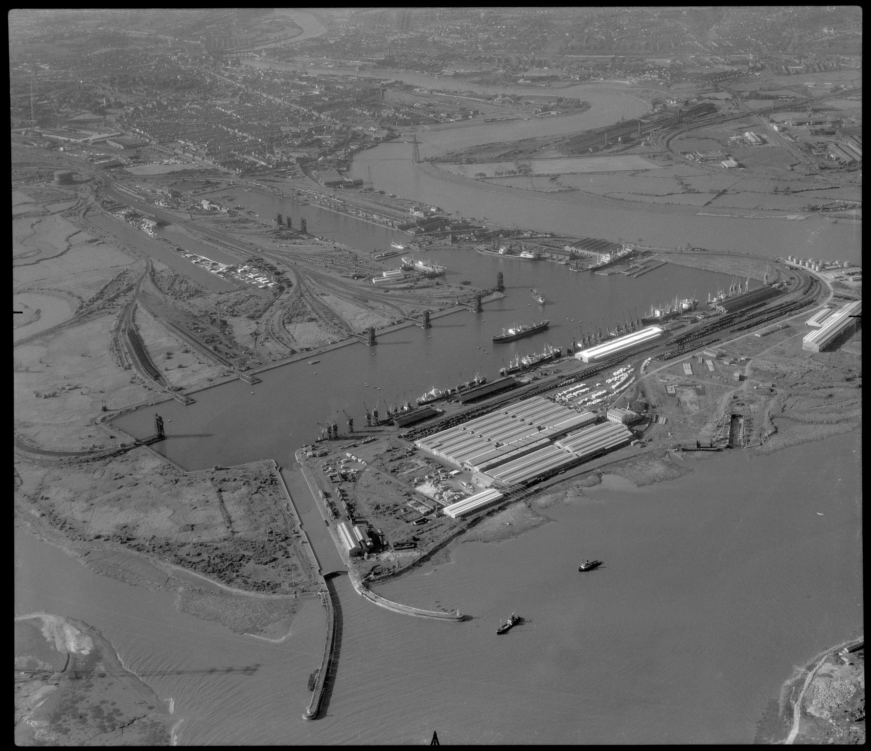 Newport Docks, film negative