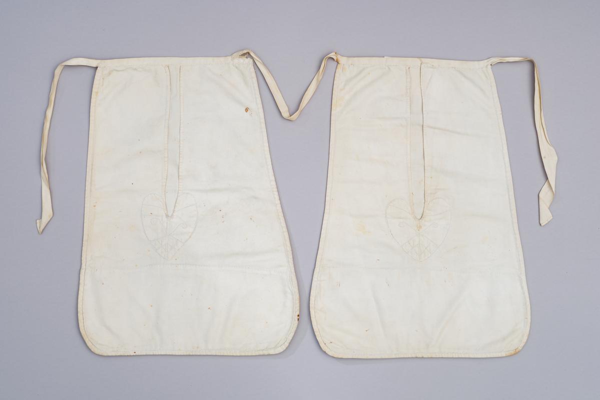 Pair of tie-on pockets, 1800s