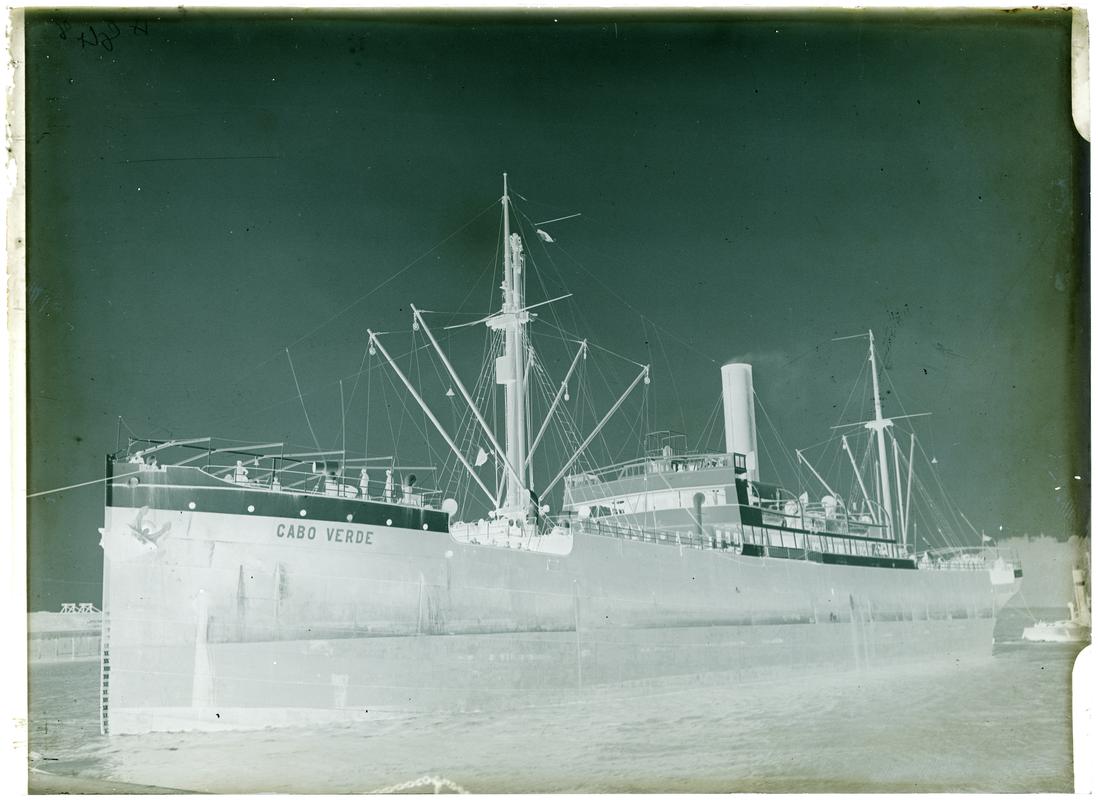 S.S. CABO VERDE, glass negative