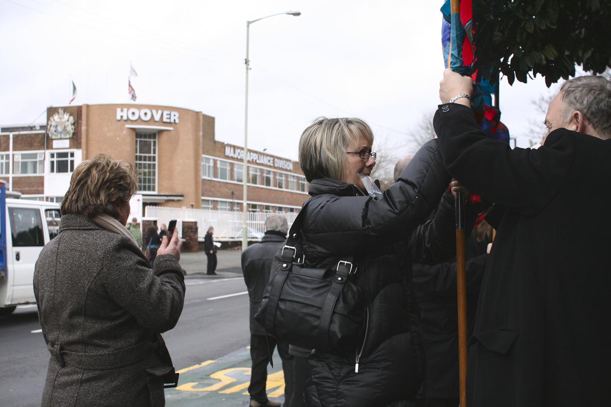 Hoover factory march, Merthyr Tydfil, photograph