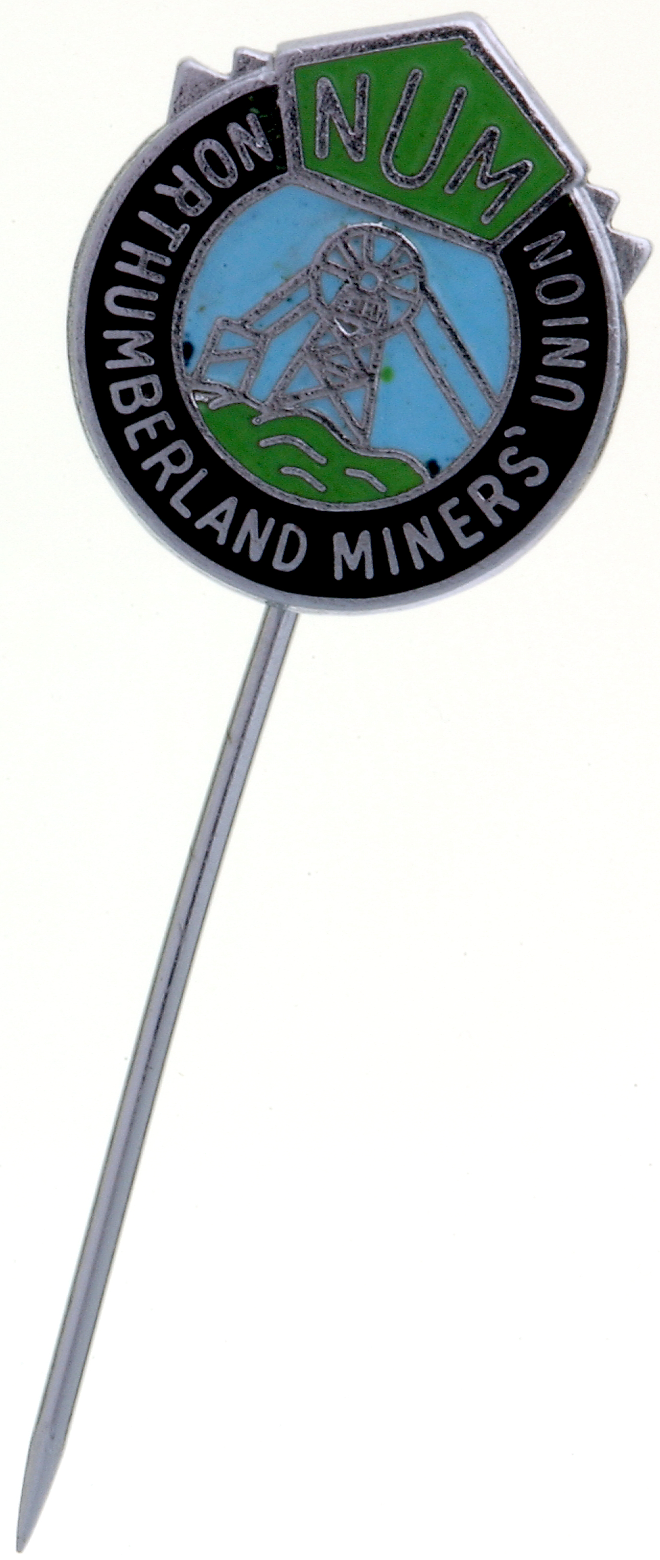 N.U.M. Northumberland Miners' Union, badge