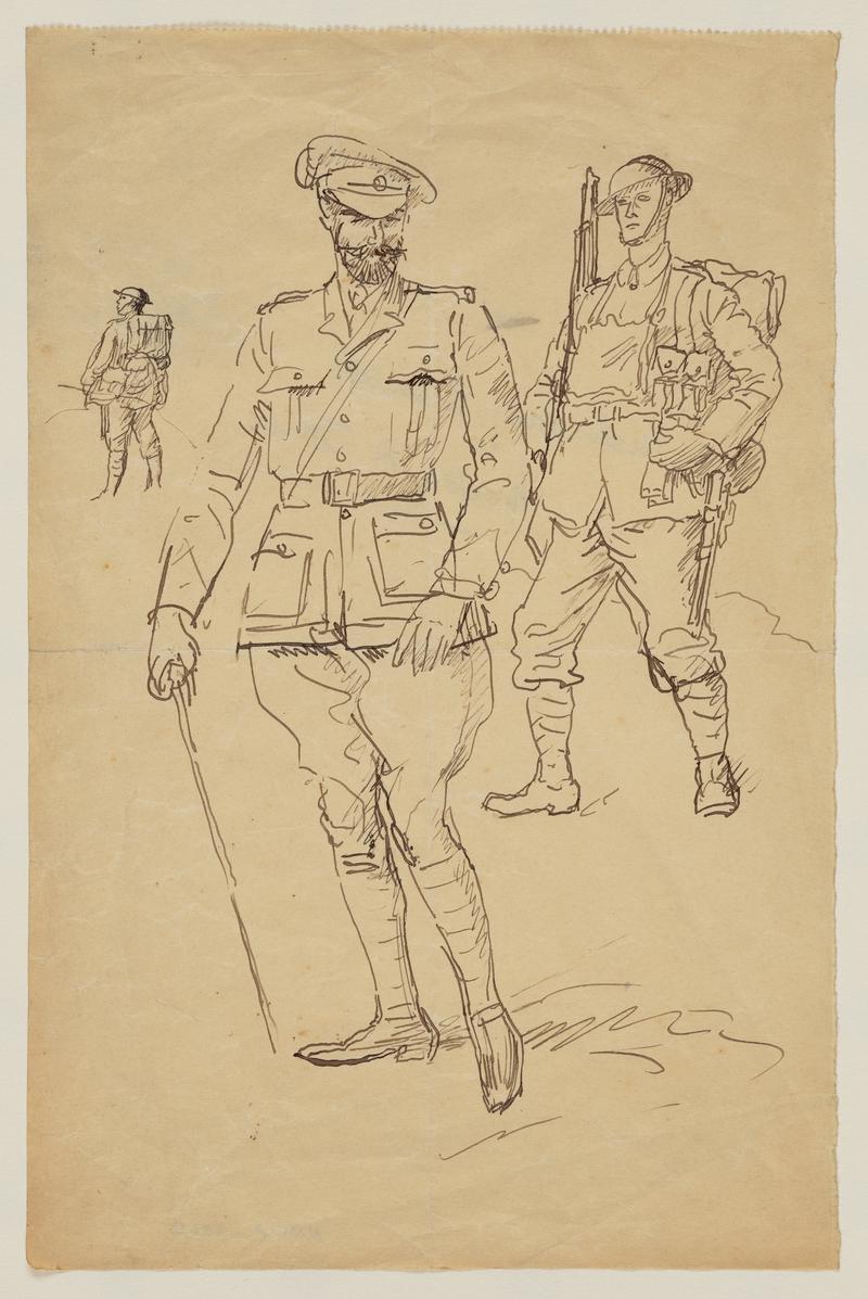 Self Portrait with Two Other Soldiers