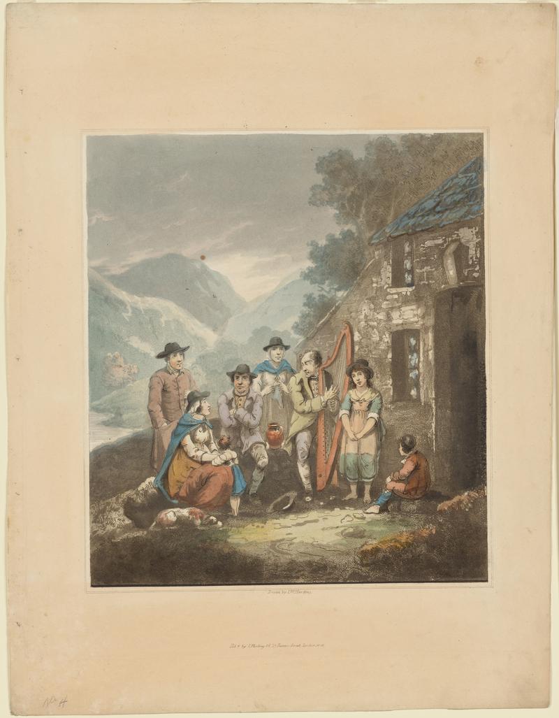 Welsh Peasants with a Harpist