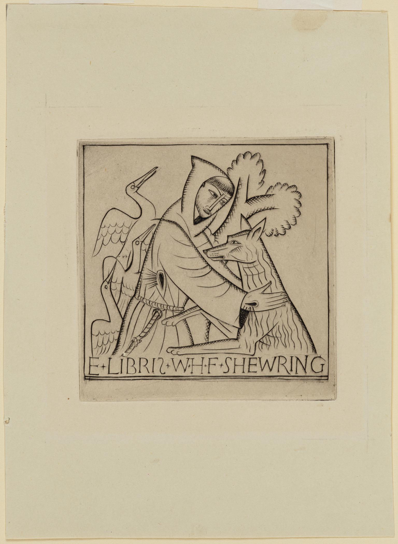 Bookplate of W H F Shewring