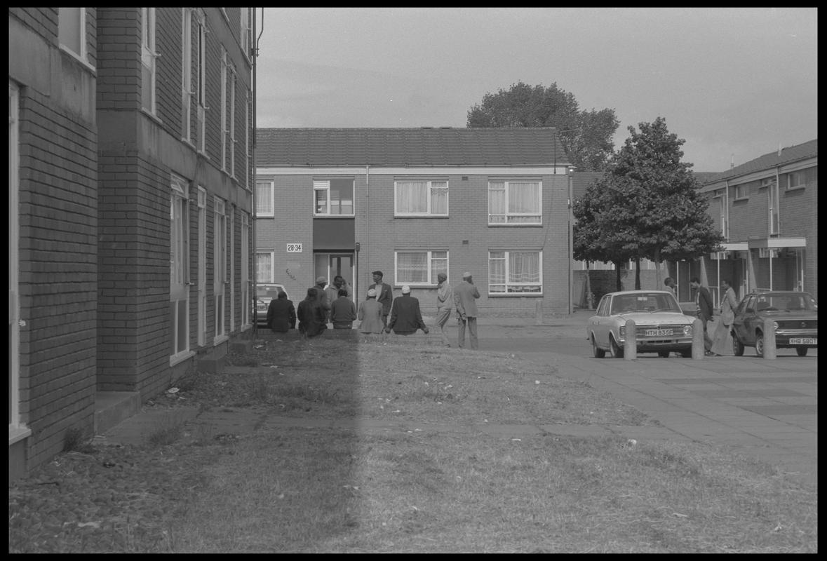 Houses in Loudoun Square area of Butetown.