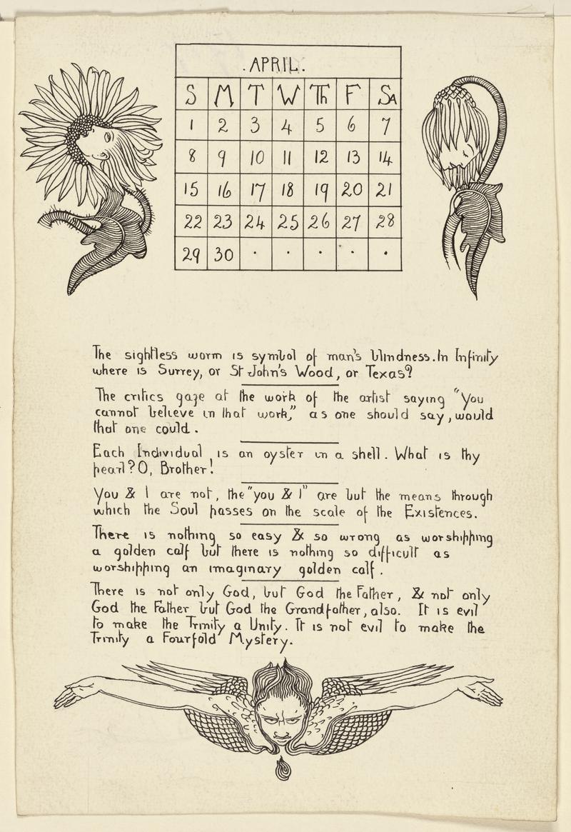 Calendar for April 1917
