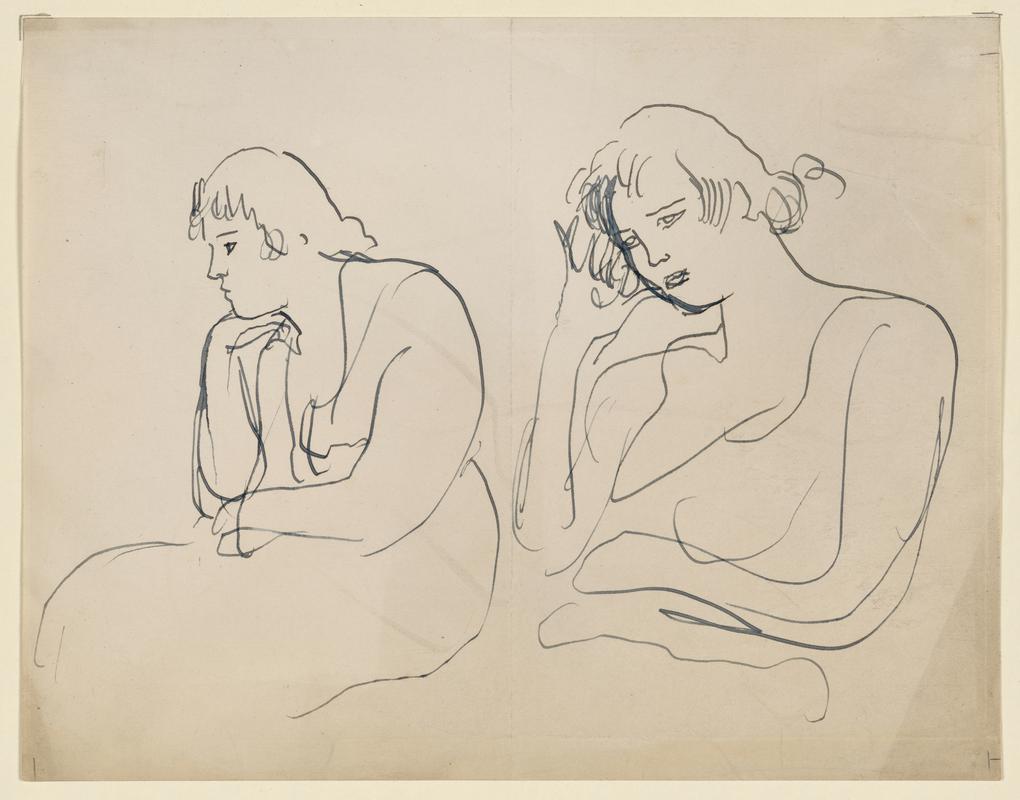 Two Studies of a Seated Woman