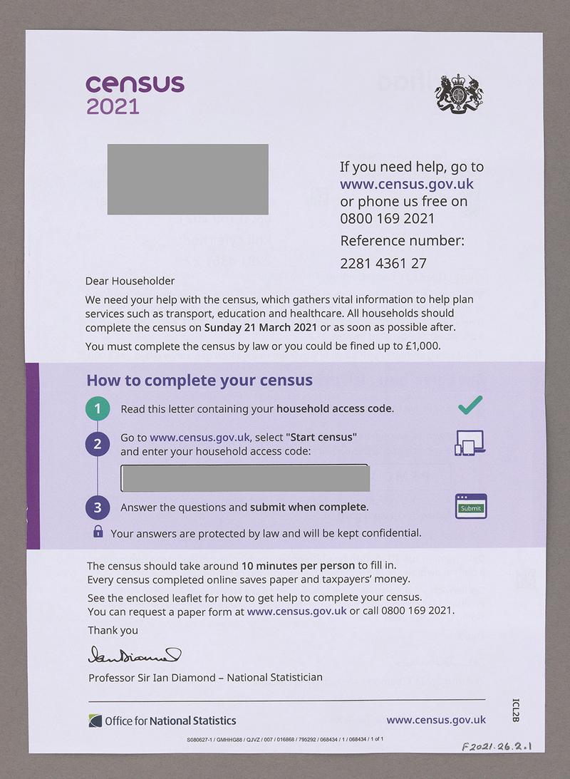 Blank Welsh version of Cyfrifiad 2021 / Census 2021.