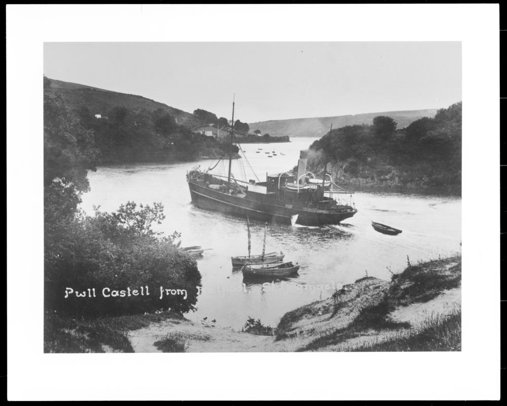 S.S. ST. TUDWAL outward bound at Pwll-y-Castell on the River Teifi
