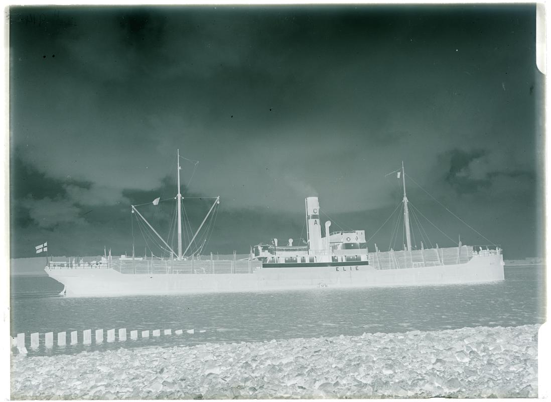 S.S. ELIE, glass negative