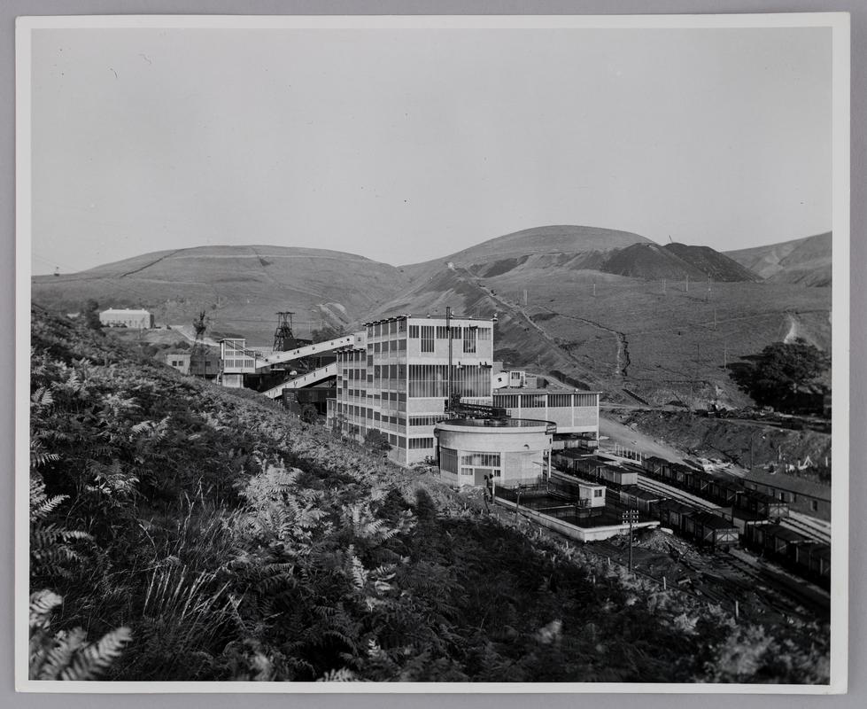 General view of Glyncorrwg Colliery after reconstruction, 1959.