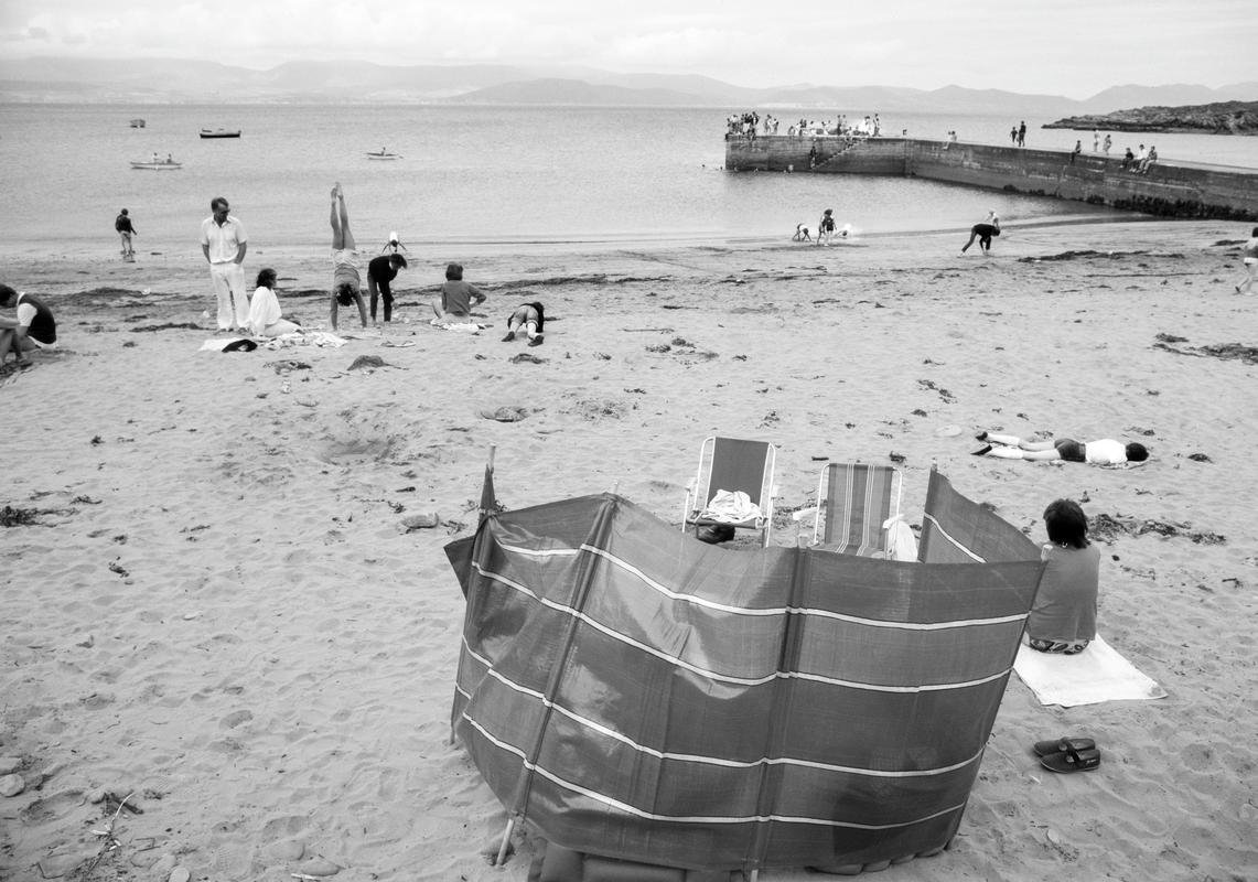 IRELAND. Kells Bay. An area where you will seldom see a tourist. Local families enjoy the beach in each their particular way. 1984.