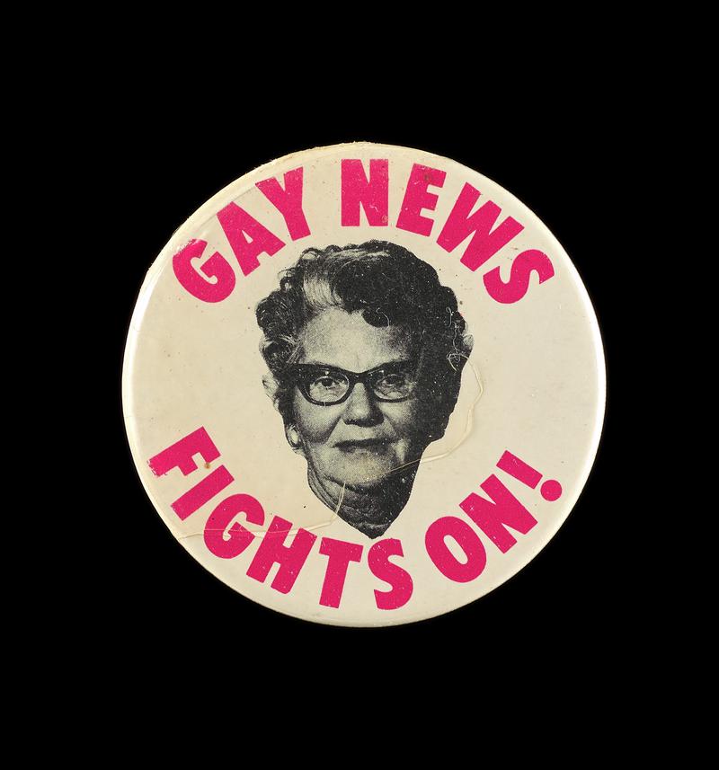 Badge &#039;Gay News Fights On&#039;